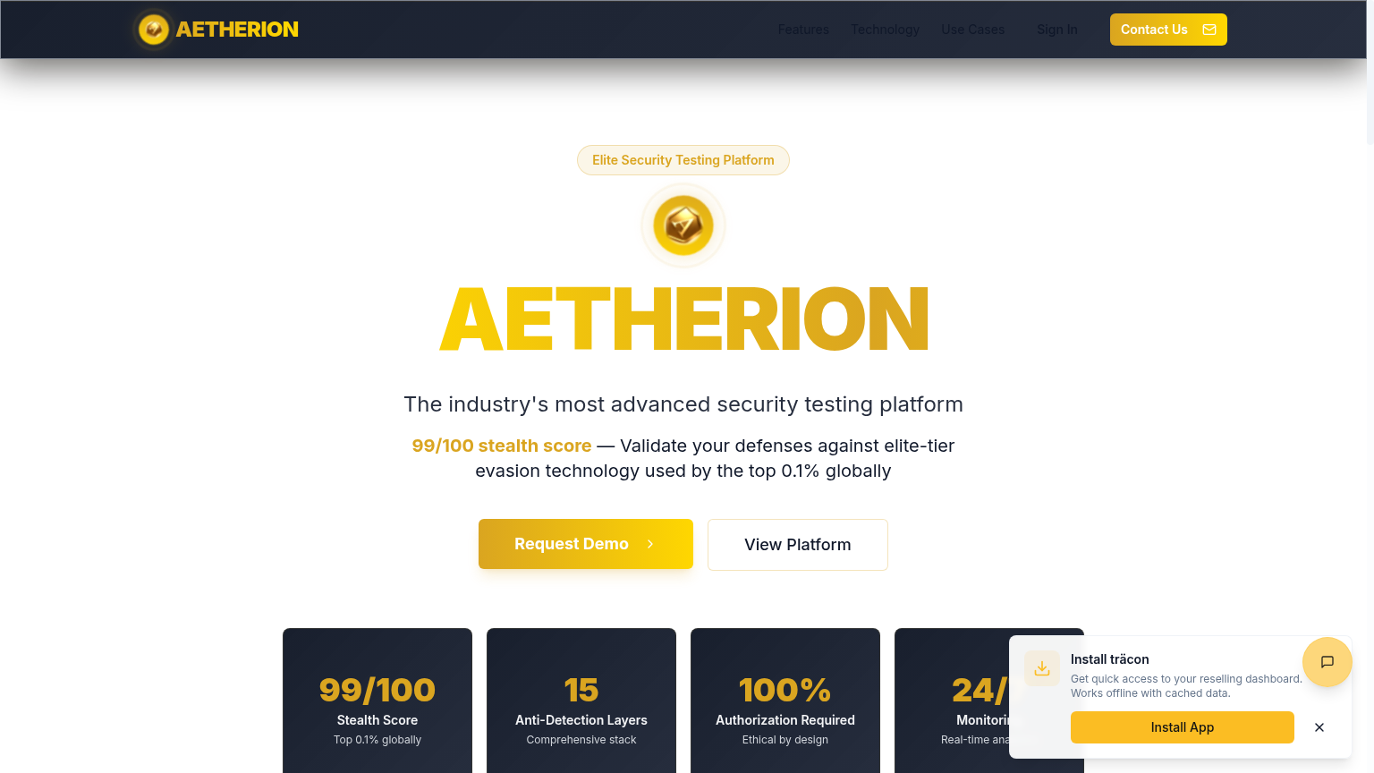 Aetherionshield.com — Behavioral bot detection.