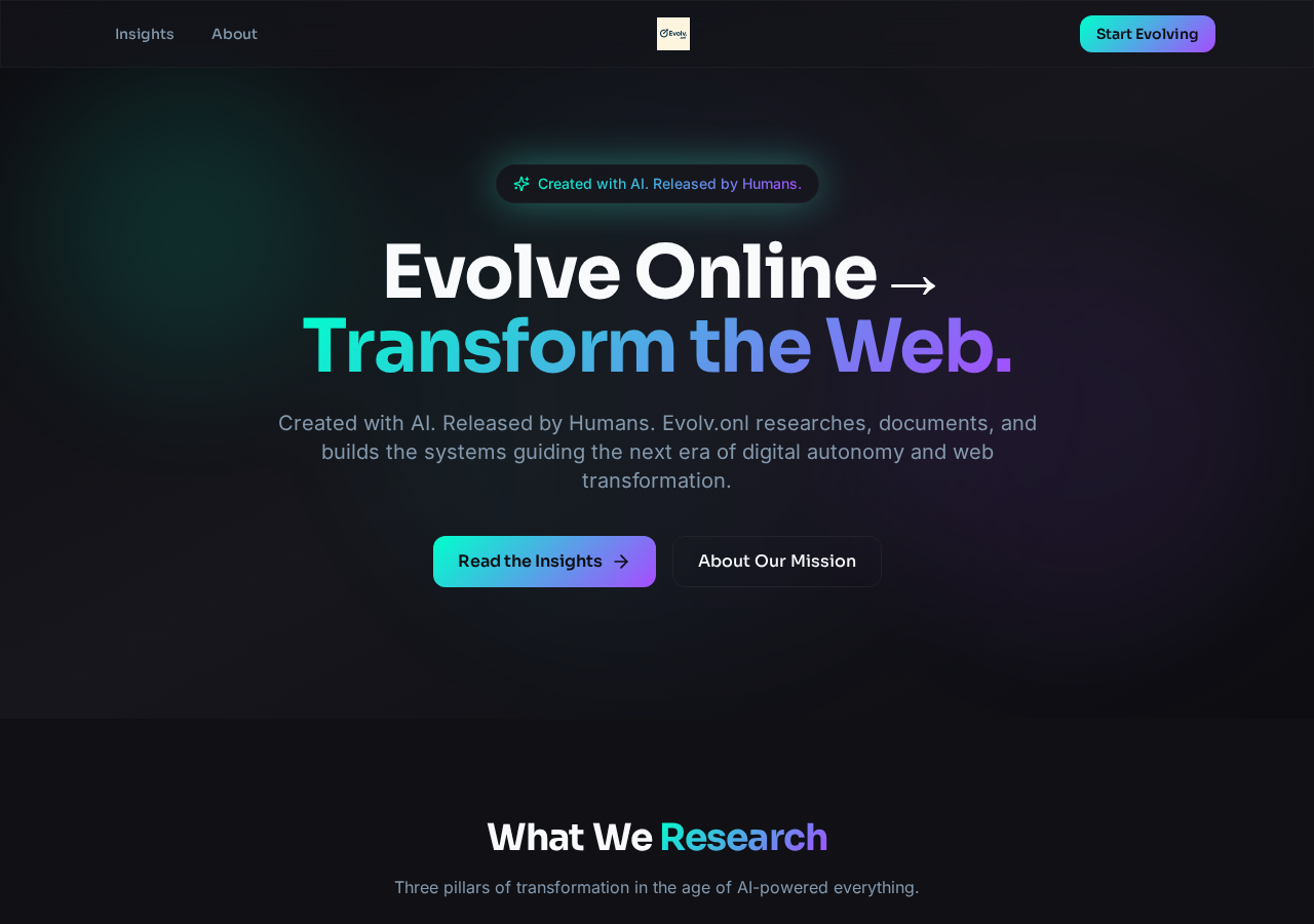 Evolv.onl — Evolve online.