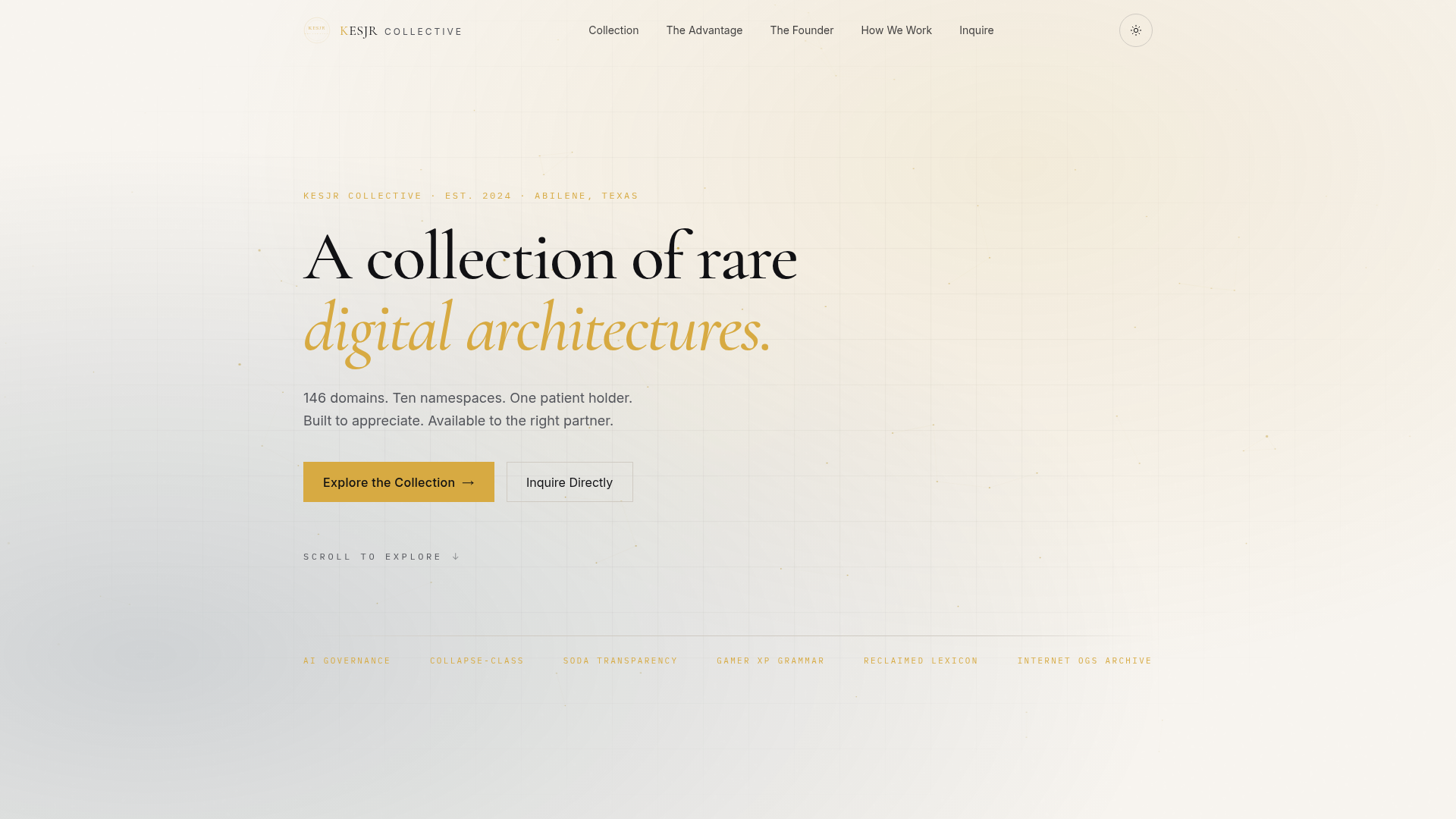KESJr.com — A collection of rare digital architectures.