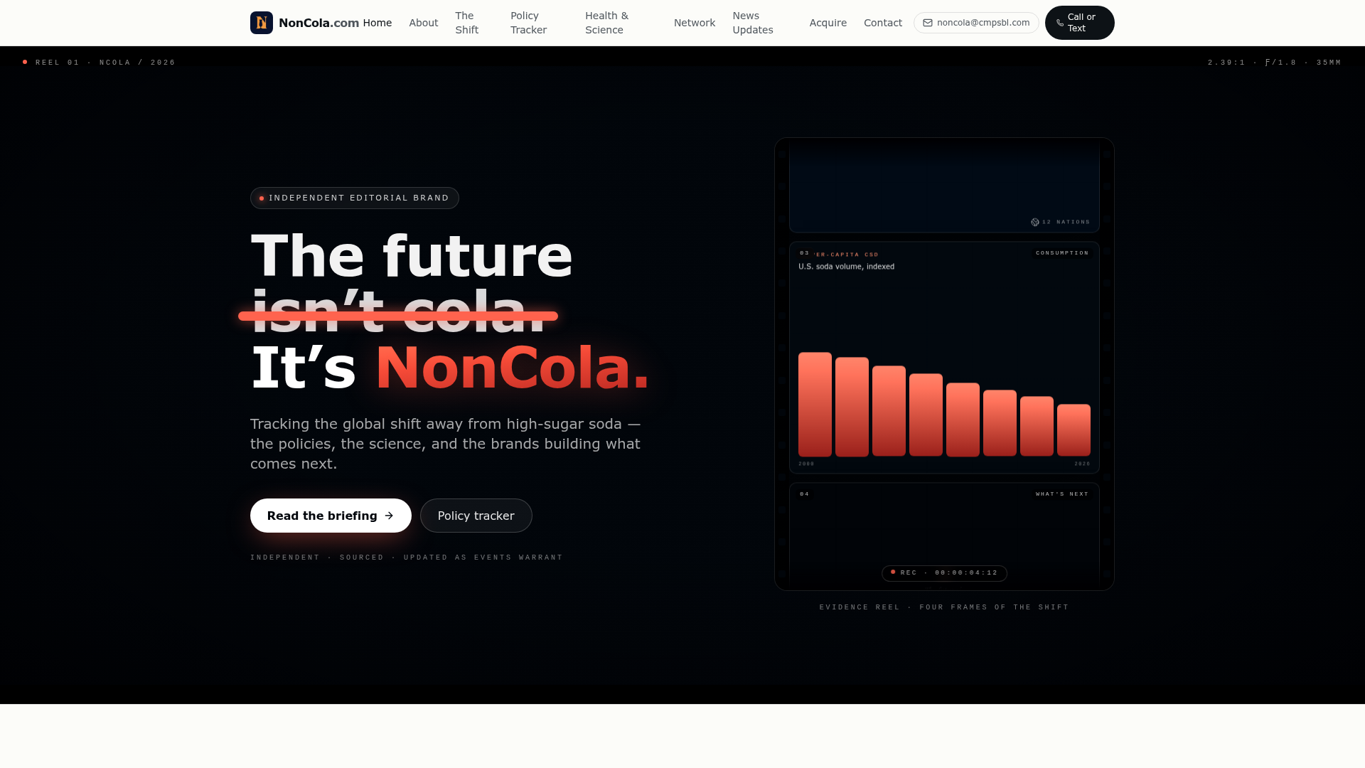 NonCola.com — The future isn't cola. It's NonCola.