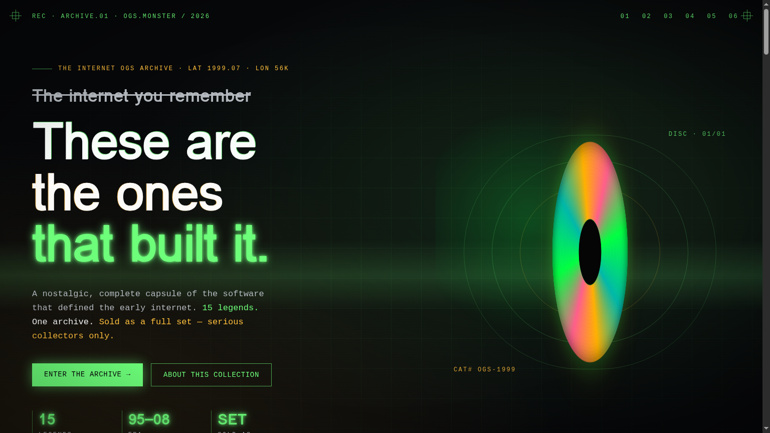 OGs.monster — The internet you remember. Built by the ones that built it.